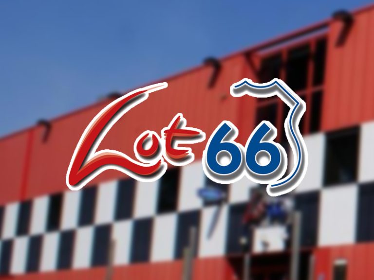 Lot66-logo op de gevel van de leisurelocatie